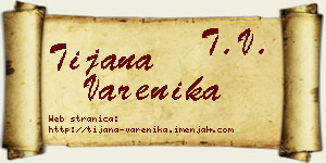Tijana Varenika vizit kartica